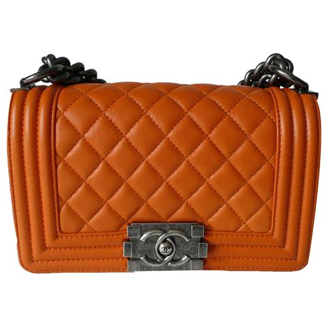 chanel orange boy bag|chanel boy bag for sale.